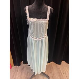 VINTAGE ANGELICA BY CINZIA LIGHT BLUE BEADED NIGHTGOWN (SMALL)